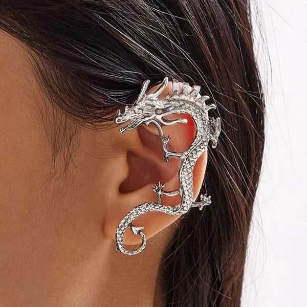 Silver Dragon Ear Accessories