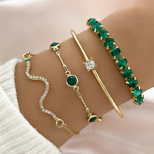 Gold and Emerald Bracelet Collection