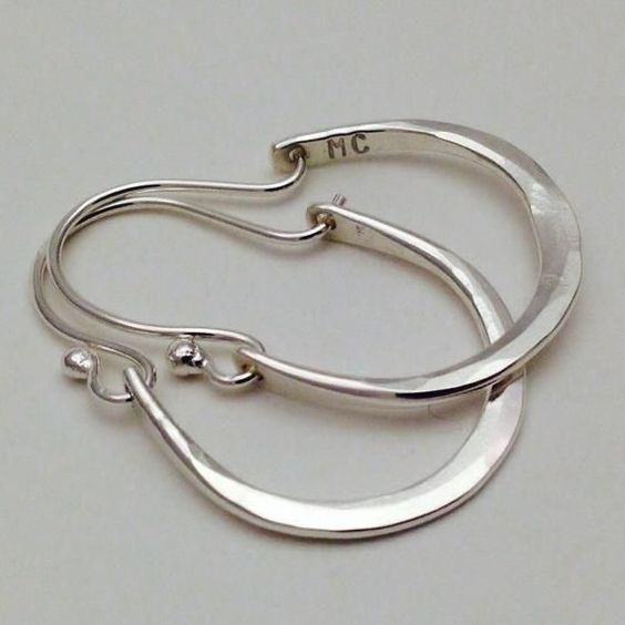 Vintage Silver Circle Earrings