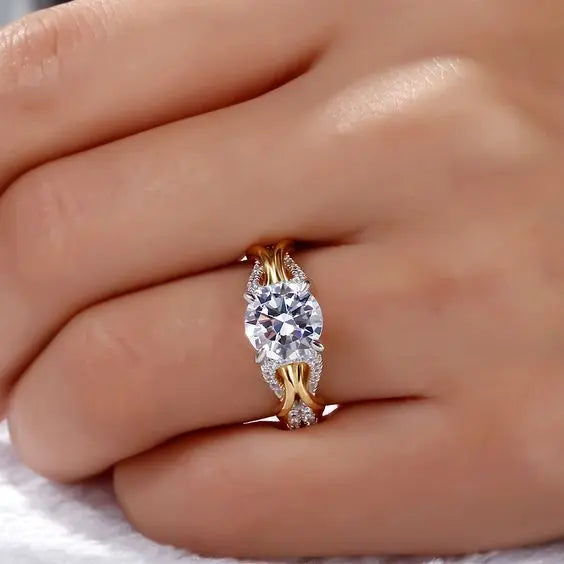 Vintage Gold and Silver Gemstone Ring